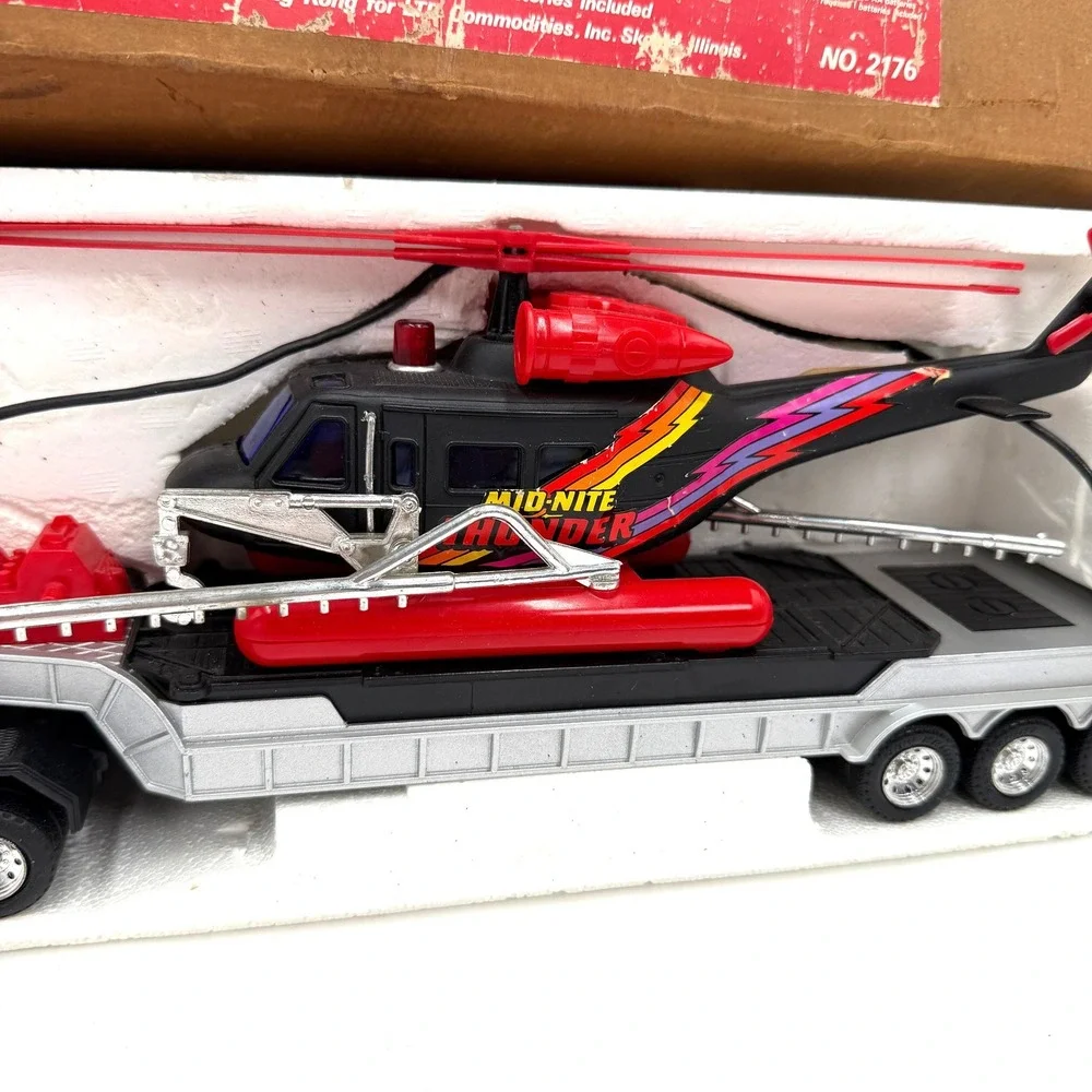Bright Mid-Nite Thunder Transport Rig Large Black 1980s